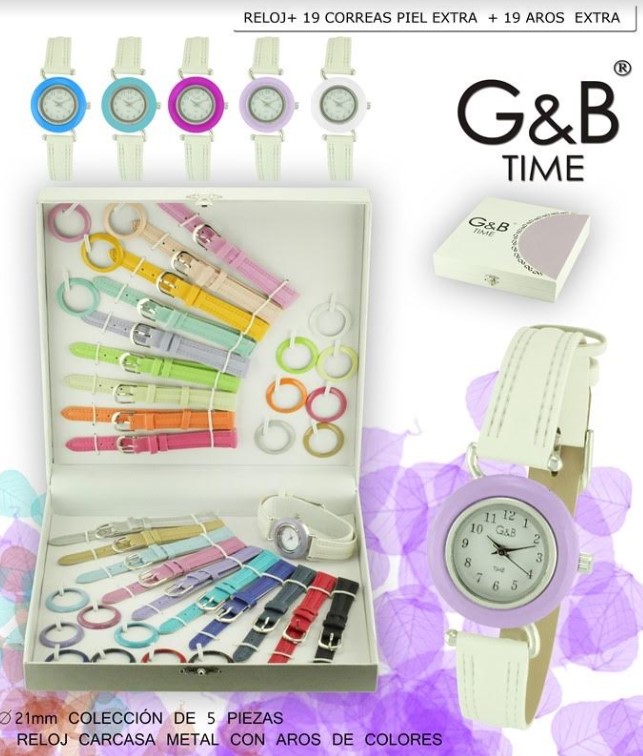 G&B Watch 19 Interchangeable Straps And Faces - El Emporio De Zoe