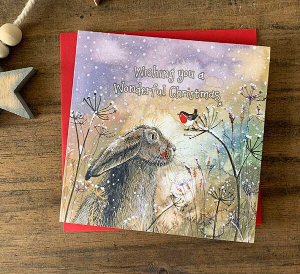 Alex Clark Christmas Hare Card Pack