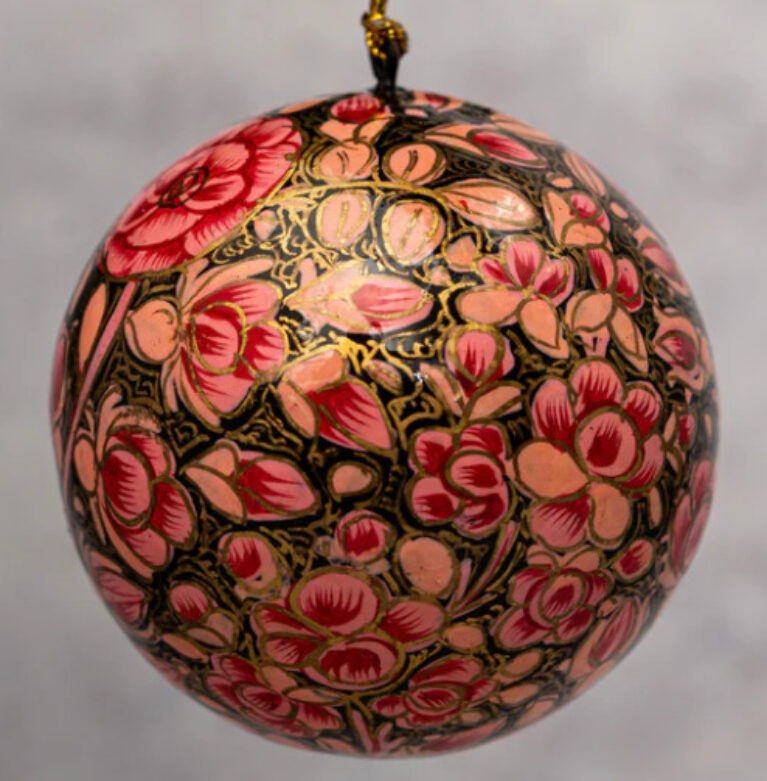 Hanging Ornament Bauble Pink Russian Ball