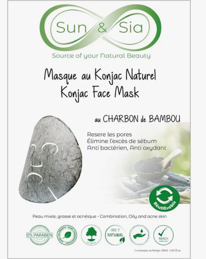 Face Mask Natural Bamboo Charcoal El Emporio de Zoe