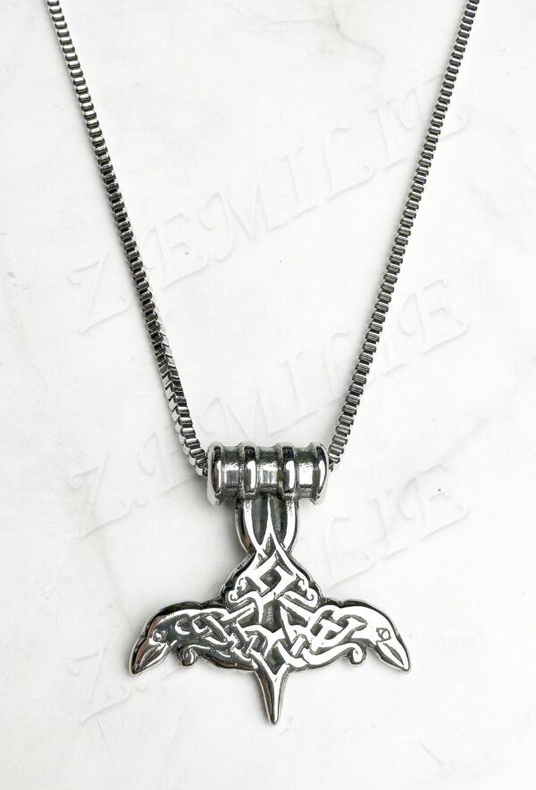 Men's Stainless Necklace with Celtic Wings - Image 2