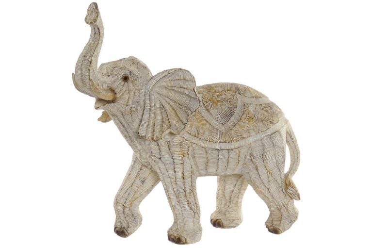 FIGURE RESIN 33,5X17X35 ELEPHANT BEIGE