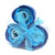 Set of 3 soap flowers heart box – blue roses