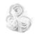 Set of 3 soap flowers heart box – white roses