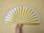 Hand Fan with Yellow and White Finish